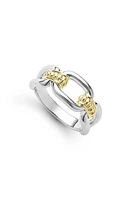 LAGOS Signature Caviar Oval Link Ring in Silver Gold at Nordstrom