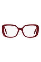 Prada 53mm Square Optical Glasses in Red/Black Marble at Nordstrom