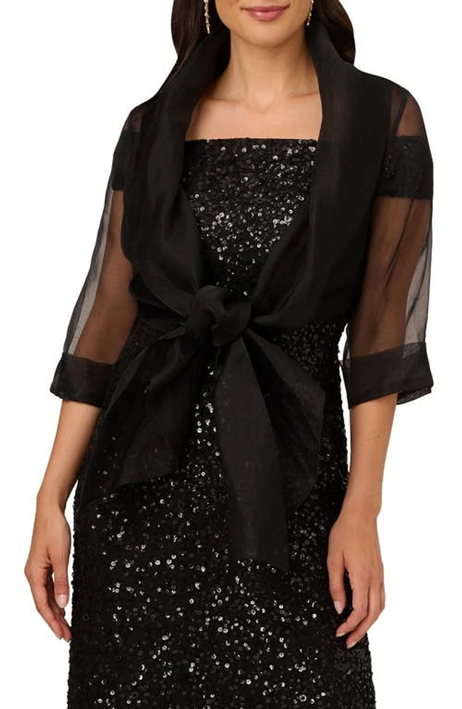 Adrianna Papell Organza Wrap Jacket at Nordstrom,