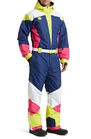 TIPSY ELVES Neon Knockout Waterproof Snowsuit Navy at Nordstrom,