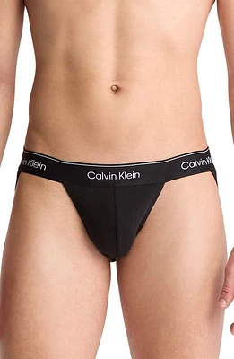 Calvin Klein Stretch Cotton Jockstrap, Briefs & Boxer Black/black/black at Nordstrom,