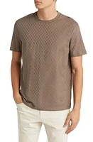 Emporio Armani Basket Weave Jacquard T-Shirt Brown at Nordstrom,