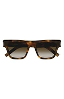 Saint Laurent 51mm Rectangular Sunglasses in Havana at Nordstrom