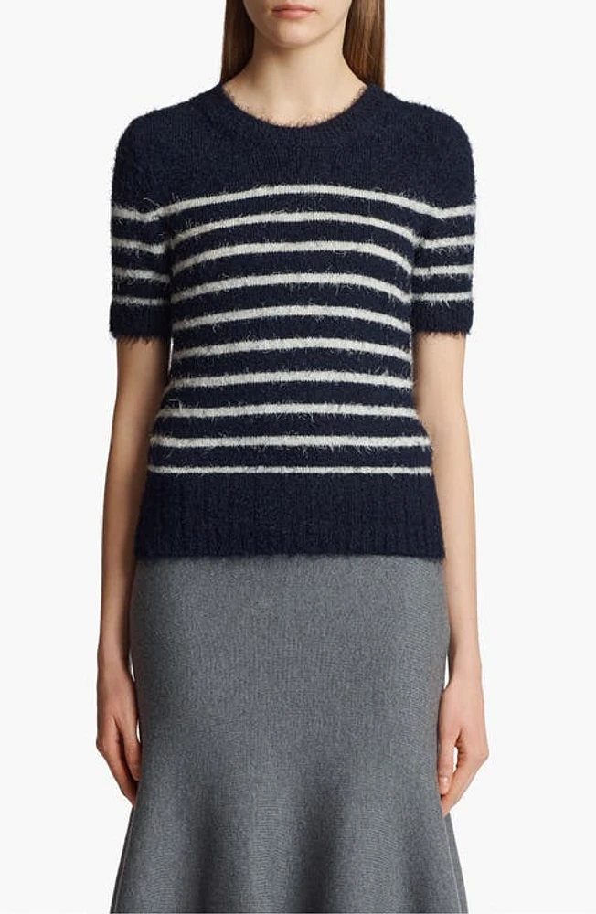 Khaite Luphia Short Sleeve Silk & Cashmere Sweater at Nordstrom,