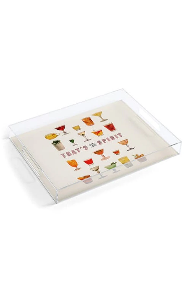 Deny Designs That's the Spirit Decorative Tray in Beige at Nordstrom