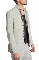 John Varvatos Slim Fit Linen Blend Jacket Ash at Nordstrom,