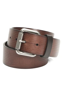 Frye Etched Stripe Leather Belt in Tan at Nordstrom, Size 32