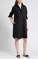 Nordstrom Long Sleeve High-Low Shirtdress at Nordstrom,