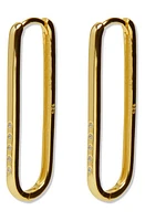 Argento Vivo Sterling Silver Rectangle Hoop Earrings in Gold at Nordstrom