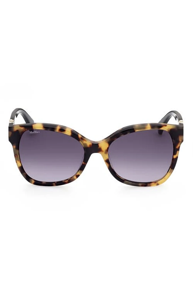 Max Mara Butterfly 56mm Gradient Cat Eye Sunglasses in Havana/Other /Gradient Smoke at Nordstrom