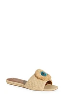 Kurt Geiger London Eye Woven Slide Sandal Beige at Nordstrom,