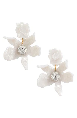 Lele Sadoughi Small Crystal Lily Earrings in Mother Of Pearl at Nordstrom