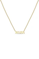 Zoë Chicco Tiny Letters Nana Pendant Necklace in 14K Gold at Nordstrom, Size 16