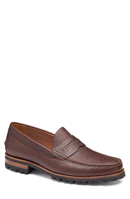 JOHNSTON & MURPHY COLLECTION Baldwin Lug Penny Loafer Mahogany Scotch Grain at Nordstrom,