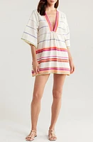 lemlem Belkis Mixed Stripe Cotton Blend Cover-Up Dress Tizita Fiesta at Nordstrom,