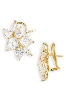 Judith Leiber Large Cubic Zirconia Cluster Earrings in Gold Clear at Nordstrom