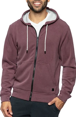 Fundamental Coast Later On Zip Front Hoodie Eggplant at Nordstrom,