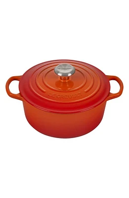 Le Creuset Signature 4.5-Quart Round Enamel Cast Iron Dutch Oven in Flame at Nordstrom