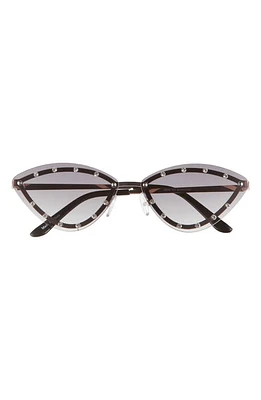 BP. Studded Rimless Cat Eye Sunglasses in Gold- Black at Nordstrom