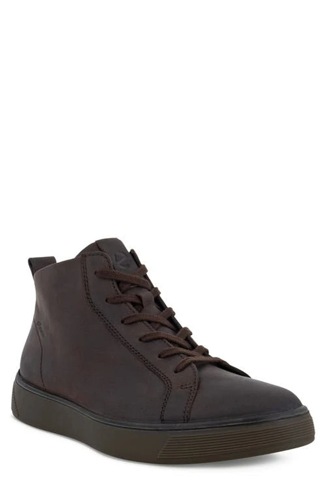 ECCO Street Tray Gore-Tex Waterproof Sneaker Mocha at Nordstrom,