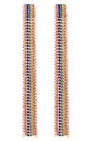 Petit Moments Rainbow Crystal Fringe Earrings in Multi at Nordstrom