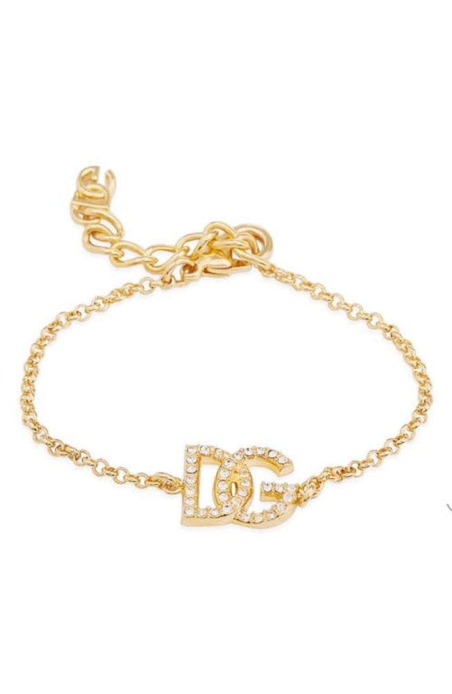 Dolce & Gabbana DG Crystal Charm Bracelet in Gold at Nordstrom