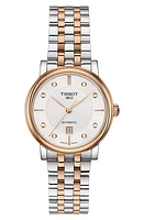 Tissot Carson Diamond Bracelet Watch, 30mm in Silver at Nordstrom