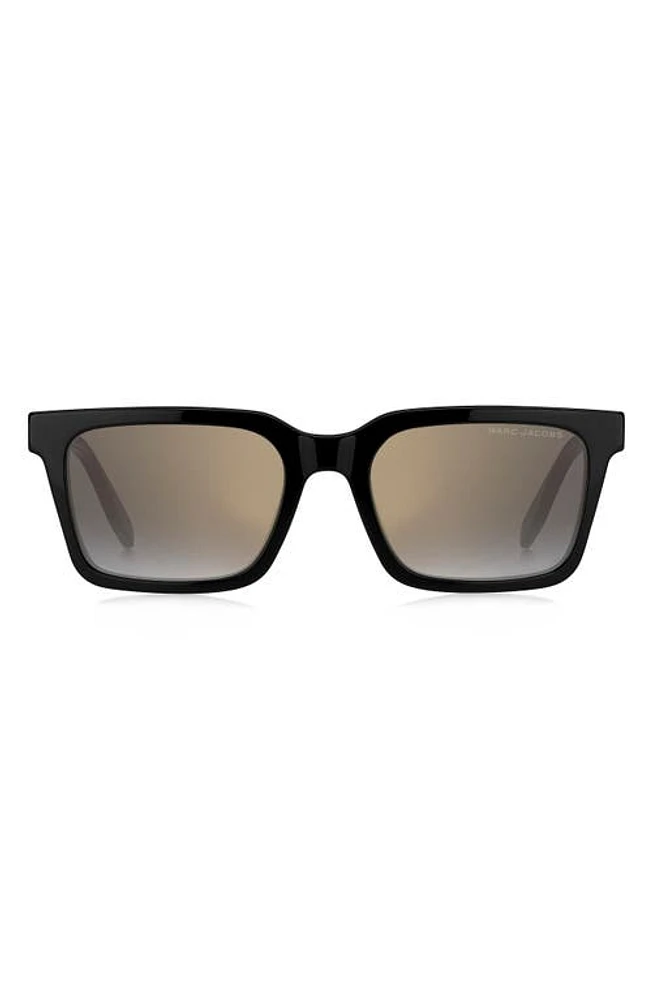 Marc Jacobs 53mm Gradient Square Sunglasses in Black/Gray Sf Gd Sp at Nordstrom