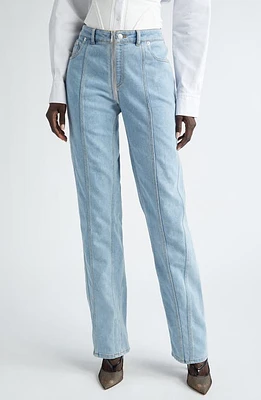 MUGLER Zipped Twist Jeans Light Blue at Nordstrom, Us