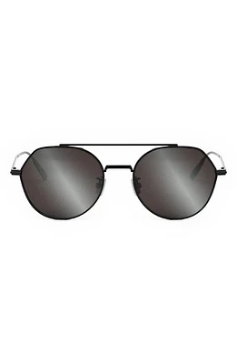 'Diorblacksuit R6U 54mm Geometric Sunglasses in Shiny Dark Ruthenium /Smoke at Nordstrom