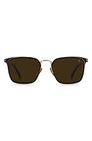 David Beckham Eyewear 56mm Rectangular Sunglasses in Gold Black at Nordstrom