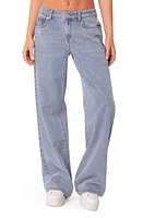 EDIKTED Raelynn Wide Leg Jeans Blue at Nordstrom,