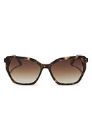 DIFF Vera 55mm Gradient Polarized Square Sunglasses in Brown Gradient at Nordstrom