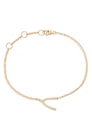 Jennifer Zeuner Lily Wishbone Bracelet in Gold Vermeil at Nordstrom