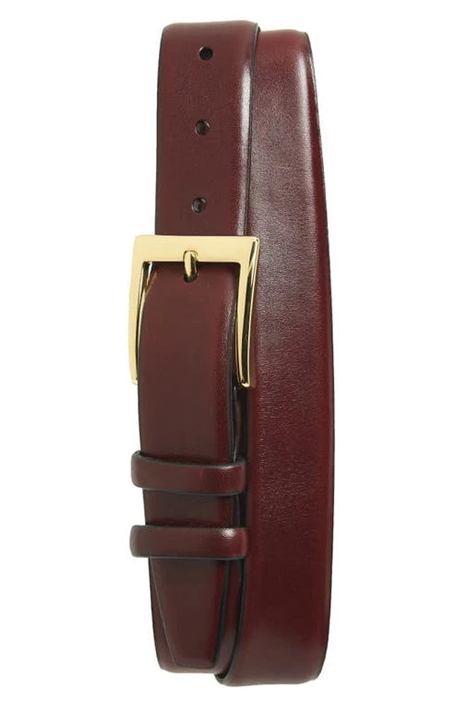 Torino Double Buckle Leather Belt Cordovan at Nordstrom,