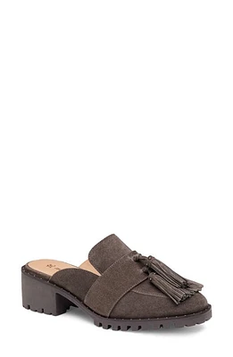 Johnston & Murphy Alice Tassel Mule Dark Gray Suede at Nordstrom,