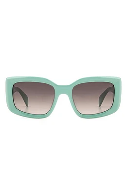 rag & bone 54mm Gradient Rectangular Sunglasses in Green/Brown Gradient at Nordstrom