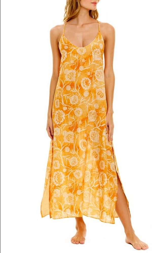 The Lazy Poet Frida Claire Saffron Linen Nightgown at Nordstrom,