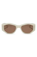 DIFF Zoe 52mm Oval Sunglasses in Ivory at Nordstrom