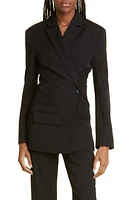 Jacquemus Tibau Cross Button Virgin Wool Jacket 990 Black at Nordstrom, Us