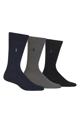 Polo Ralph Lauren Assorted 3-Pack Supersoft Socks in Navy Multi at Nordstrom