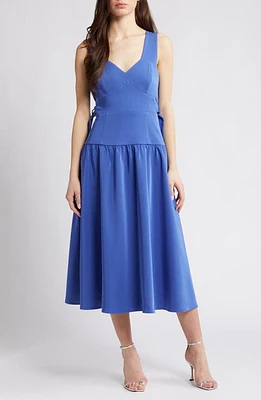 Du Paradis Sleeveless Midi Dress Marine Blue at Nordstrom,