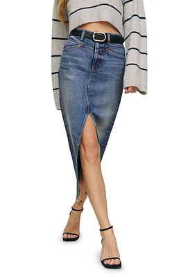 Reformation Jagger Denim Midi Skirt Hemlock at Nordstrom,