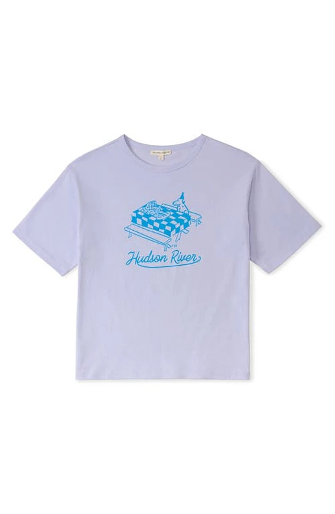 The Sunday Collective Kids' Organic Cotton Graphic T-Shirt Lilac at Nordstrom,