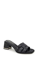 Kenneth Cole New York Harper Block Heel Sandal Black Leather at Nordstrom,