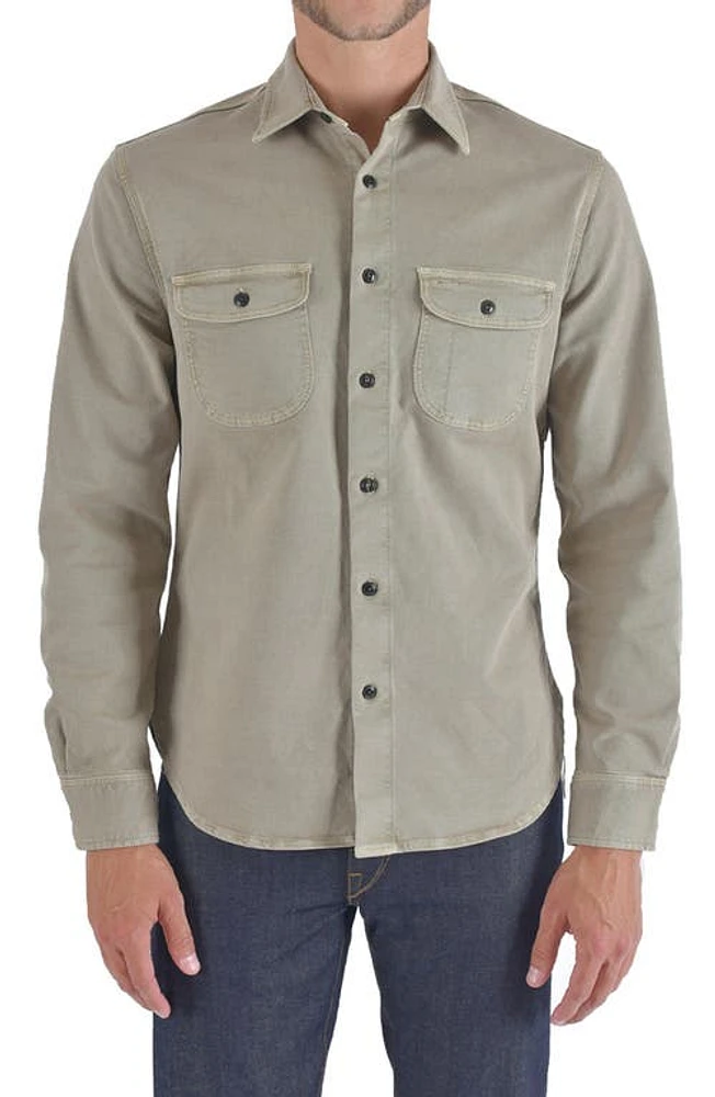 HIROSHI KATO The Brace Button-Up Shirt Sand Stone at Nordstrom,