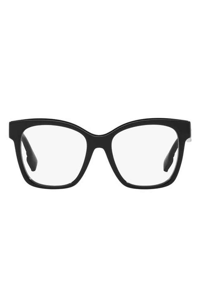 burberry Sylvie 51mm Square Optical Glasses in Black at Nordstrom