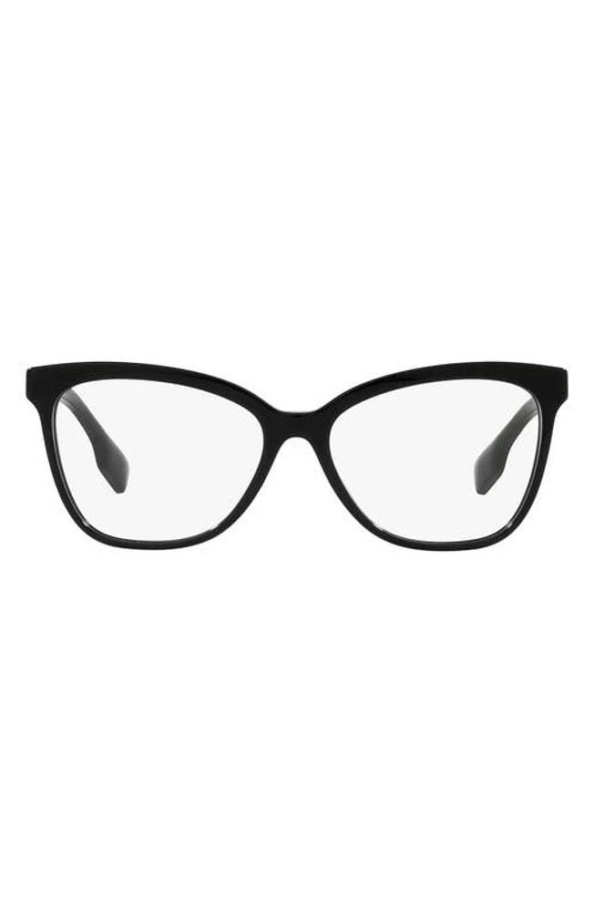 burberry Sylvie 56mm Square Optical Glasses in Black at Nordstrom