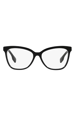 burberry Sylvie 56mm Square Optical Glasses in Black at Nordstrom