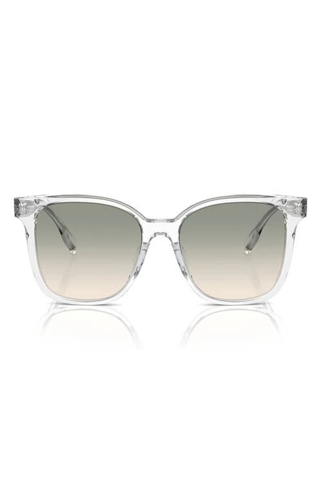 Tory Burch 53mm Gradient Square Sunglasses in Clear at Nordstrom